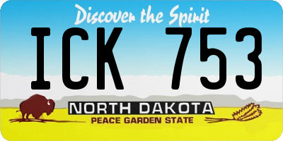 ND license plate ICK753