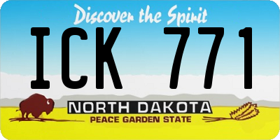 ND license plate ICK771