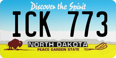 ND license plate ICK773