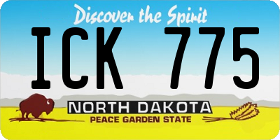 ND license plate ICK775