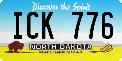 ND license plate ICK776