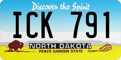 ND license plate ICK791