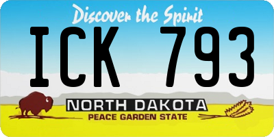 ND license plate ICK793