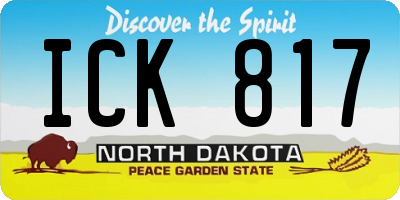 ND license plate ICK817