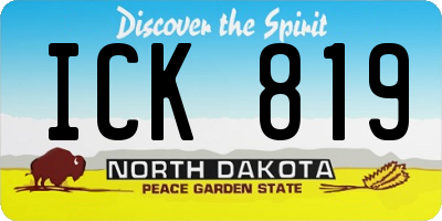 ND license plate ICK819
