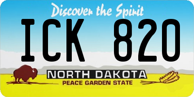 ND license plate ICK820