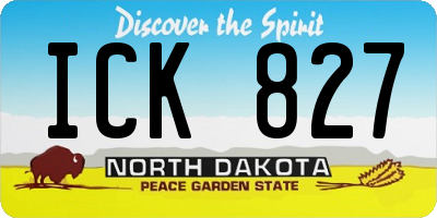 ND license plate ICK827