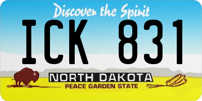 ND license plate ICK831