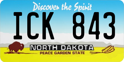 ND license plate ICK843