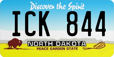 ND license plate ICK844