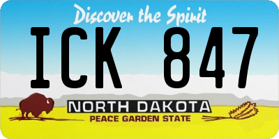 ND license plate ICK847
