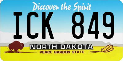 ND license plate ICK849