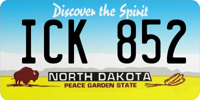 ND license plate ICK852
