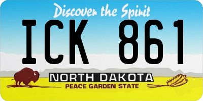 ND license plate ICK861