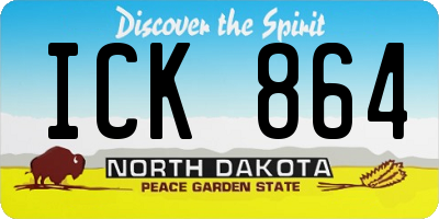 ND license plate ICK864