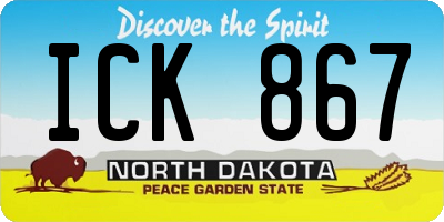 ND license plate ICK867