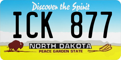 ND license plate ICK877