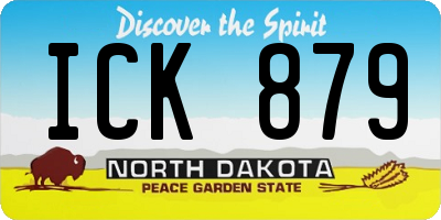 ND license plate ICK879