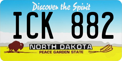 ND license plate ICK882