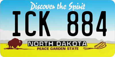 ND license plate ICK884