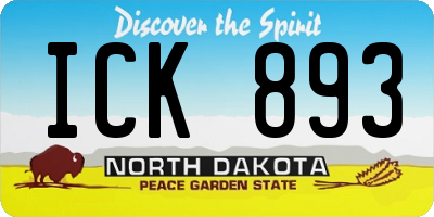 ND license plate ICK893