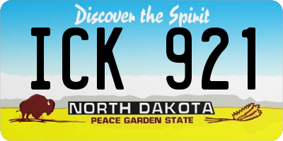 ND license plate ICK921
