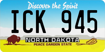 ND license plate ICK945