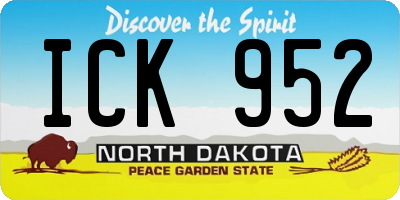ND license plate ICK952