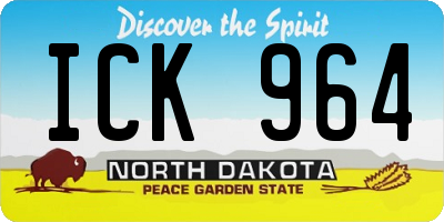 ND license plate ICK964