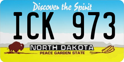 ND license plate ICK973