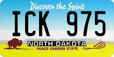 ND license plate ICK975