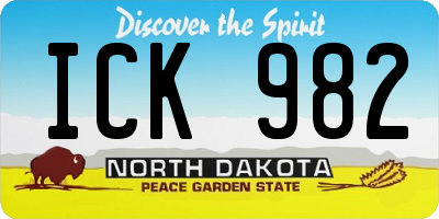 ND license plate ICK982