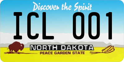 ND license plate ICL001