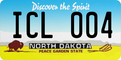 ND license plate ICL004