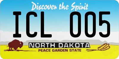 ND license plate ICL005