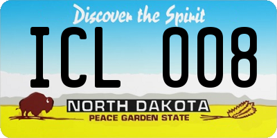 ND license plate ICL008