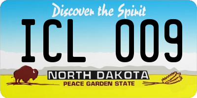 ND license plate ICL009