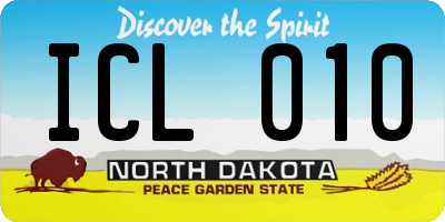 ND license plate ICL010