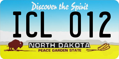 ND license plate ICL012
