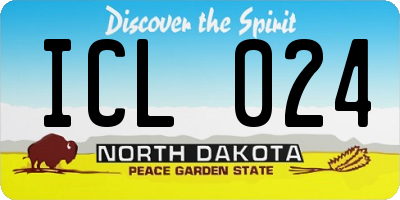 ND license plate ICL024