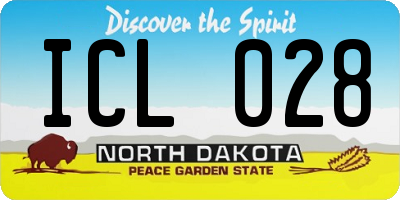 ND license plate ICL028