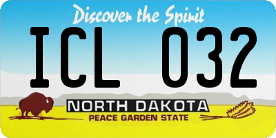 ND license plate ICL032