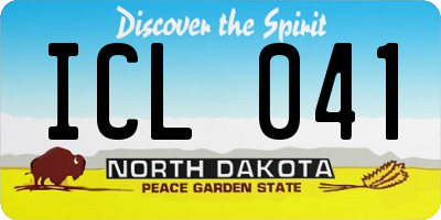 ND license plate ICL041