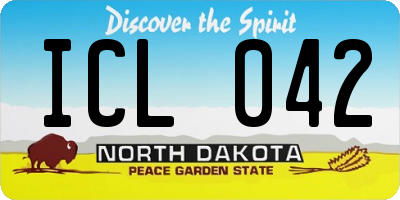 ND license plate ICL042