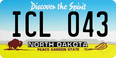 ND license plate ICL043