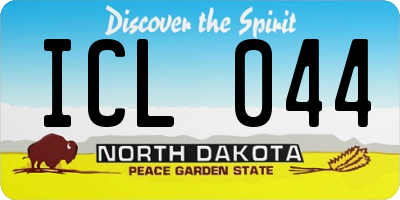 ND license plate ICL044