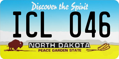 ND license plate ICL046