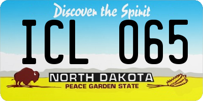 ND license plate ICL065