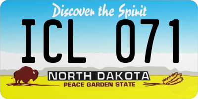 ND license plate ICL071