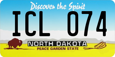 ND license plate ICL074